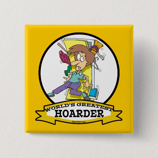 WELTBEST HOARDER FRAUEN CARTOON BUTTON (Vorderseite)