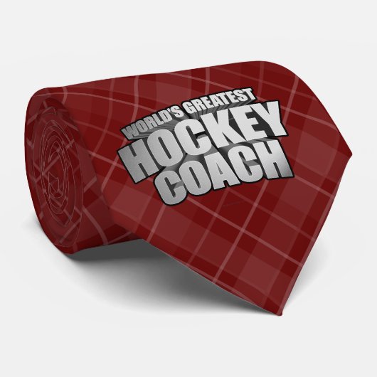 Weltbest Hockey Coach Krawatte (Gerollt)
