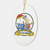WELTBEST HOT HUND VENDOR MÄNNER CARTOON KERAMIKORNAMENT (Links)