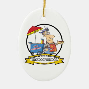 WELTBEST HOT HUND VENDOR MÄNNER CARTOON KERAMIKORNAMENT
