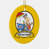 WELTBEST HOT HUND VENDOR MÄNNER CARTOON KERAMIKORNAMENT (Rechts)