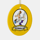 WELTBEST JOURNALIST II MÄNNER CARTOON KERAMIK ORNAMENT (Rechts)