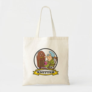 WELTBEST KNITTER CARTOON TRAGETASCHE