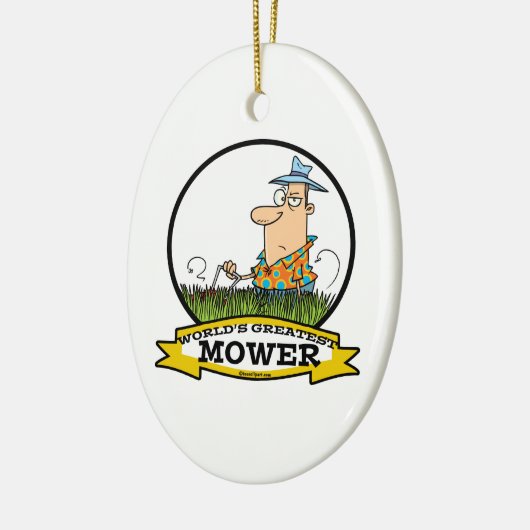 WELTBEST LAWN MOWER MEN CARTOON KERAMIK ORNAMENT (Links)