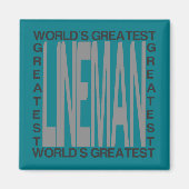 Weltbest Lineman Magnet (Vorne)