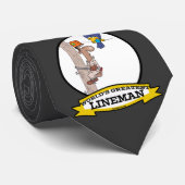 WELTBEST LINEMAN MEN CARTOON KRAWATTE (Gerollt)