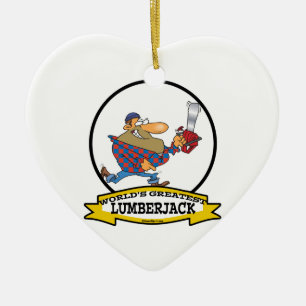 WELTBEST LUMBERJACK MEN CARTOON KERAMIK ORNAMENT
