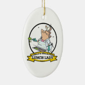 WELTBEST LUNCH LADY CARTOON KERAMIK ORNAMENT (Rechts)