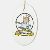WELTBEST LUNCH LADY CARTOON KERAMIK ORNAMENT (Links)
