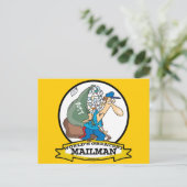 WELTBEST MAILMAN MÄNNER CARTOON POSTKARTE (Stehend Vorderseite)