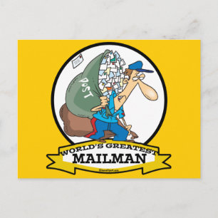WELTBEST MAILMAN MÄNNER CARTOON POSTKARTE