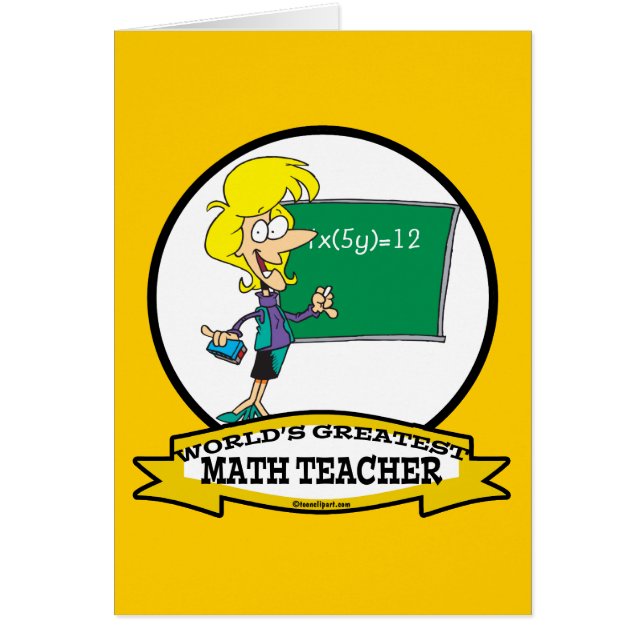 WELTBEST MATH LEHRER FRAUEN CARTOON (Vorne)