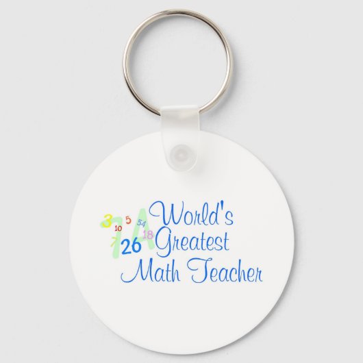Weltbest Mathematiklehrnummern Schlüsselanhänger (Vorderseite)