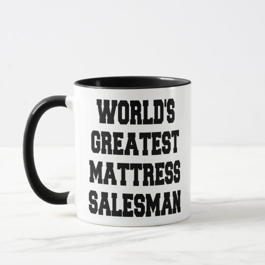 Weltbest Matress Salesman Tasse (Links)
