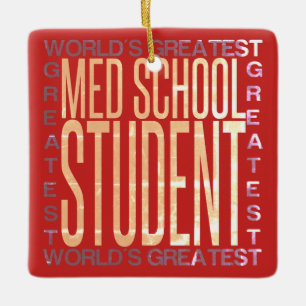 weltbest Med School Student Keramikornament