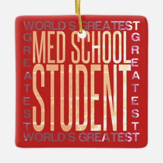 weltbest Med School Student Keramikornament (Vorderseite)