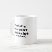 Weltbest Narcissist Joke Kaffeetasse (Vorderseite Links)