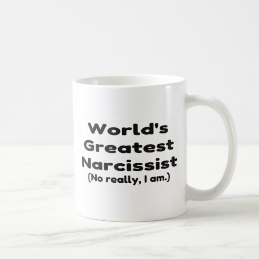 Weltbest Narcissist Joke Kaffeetasse (Rechts)