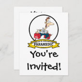 WELTBEST PARAMEDIC MÄNNER CARTOON EINLADUNG (Vorne/Hinten)