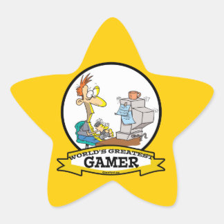 WELTBEST PC GAMER TEEN CARTOON Stern-Aufkleber