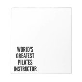 Weltbest Pilates Instructor Notizblock (Vorderseite)