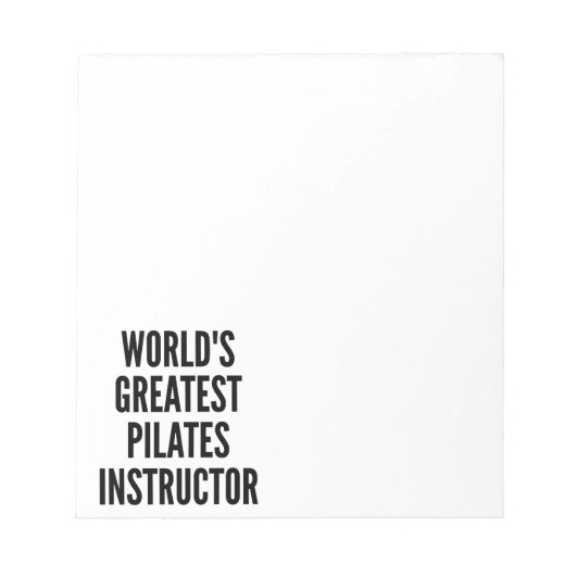 Weltbest Pilates Instructor Notizblock (Vorderseite)