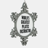 Weltbest Pilates Instructor Schneeflocken Zinn-Ornament (Links)