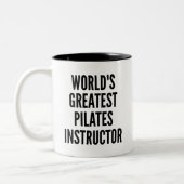 Weltbest Pilates Instructor Zweifarbige Tasse (Links)