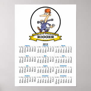 WELTBEST RIGGER MÄNNER CARTOON POSTER
