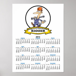 WELTBEST RIGGER MÄNNER CARTOON POSTER