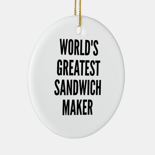 Weltbest Sandwich Maker Keramik Ornament (Rechts)