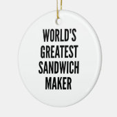 Weltbest Sandwich Maker Keramik Ornament (Links)