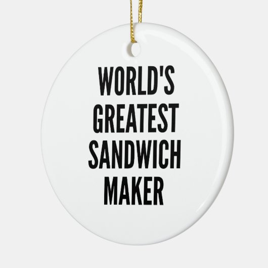 Weltbest Sandwich Maker Keramik Ornament (Links)