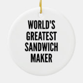 Weltbest Sandwich Maker Keramik Ornament (Hinten)