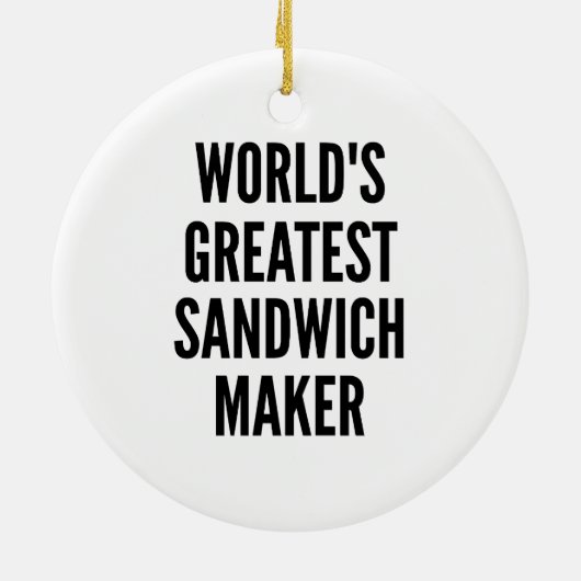 Weltbest Sandwich Maker Keramik Ornament (Hinten)