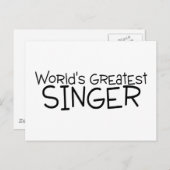 Weltbest Sänger Postkarte (Vorne/Hinten)