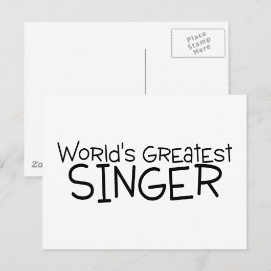 Weltbest Sänger Postkarte (Vorne/Hinten)