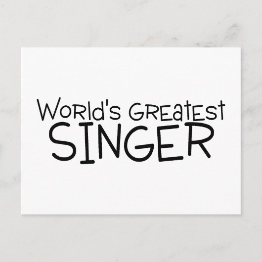 Weltbest Sänger Postkarte (Vorderseite)