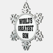 Weltbest Son Schneeflocken Zinn-Ornament (Rechts)