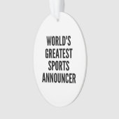 Weltbest Sports Announcer Ornament (Vorderseite)
