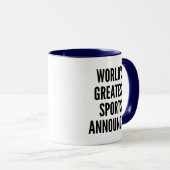 Weltbest Sports Announcer Tasse (VorderseiteRechts)