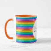 Weltbest Teacher Rainbow Crayons School Tasse (Links)