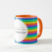 Weltbest Teacher Rainbow Crayons School Tasse (VorderseiteRechts)