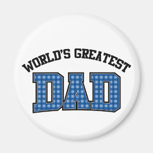 Weltbest Vater Magnet Kariert