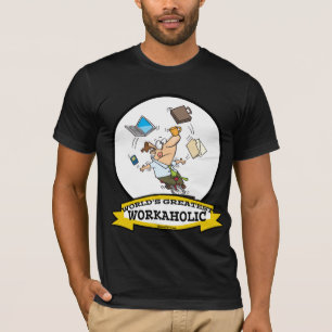 WELTBEST WORKAHOLIC MÄNNER CARTOON T-Shirt