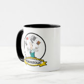 WELTBEST WORKAHOLIC MÄNNER II CARTOON TASSE (Vorderseite Links)