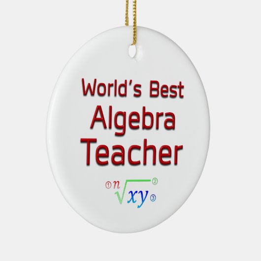 Weltbeste Algebra-Lehrerin mit Formel Custom Keramik Ornament (Rechts)