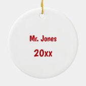 Weltbeste Algebra-Lehrerin mit Formel Custom Keramik Ornament (Hinten)