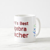 Weltbeste Algebra-Lehrerin mit Formel Kaffeetasse (VorderseiteRechts)