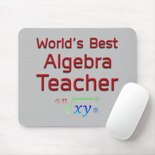Weltbeste Algebra-Lehrerin mit Formel Mousepad (Mit Mouse)